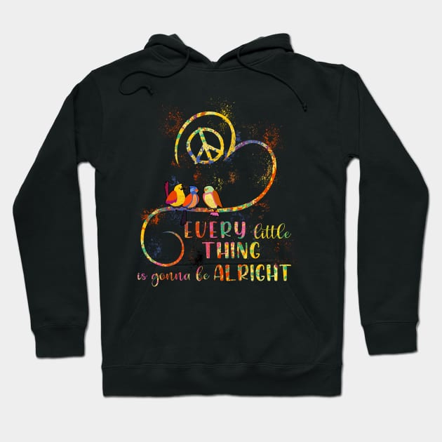 Every Little Thing Is Gonna Be Alright Bird Vintage Hoodie by Name&God